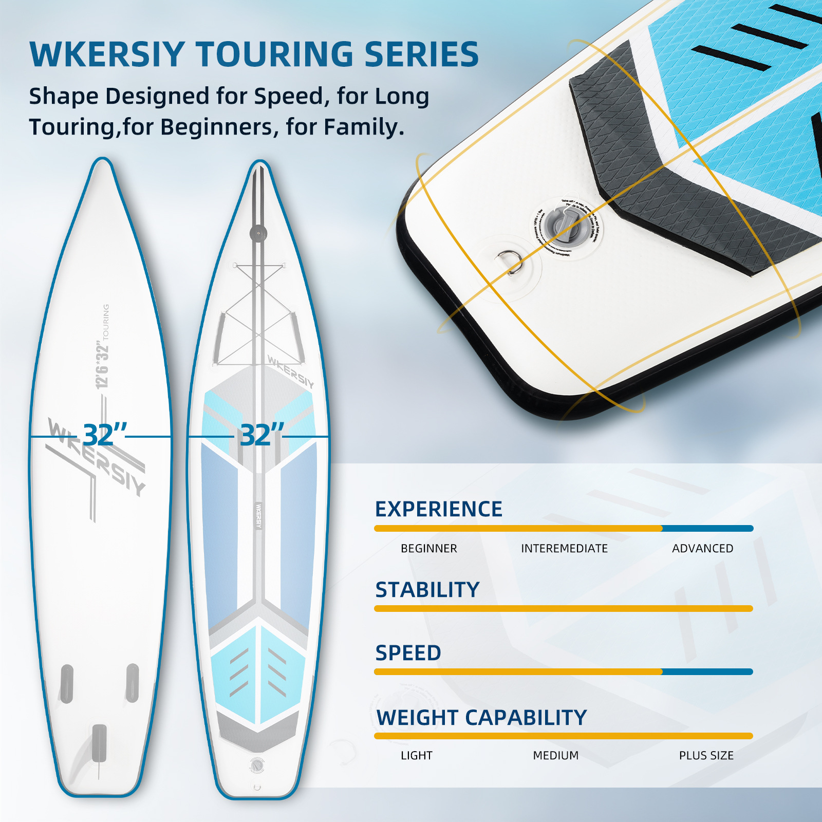 380cm inflatable surfboard SUP paddle board travel paddle board portable stand up paddling board